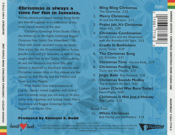 Various : Christmas Greetings From Studio One (CD, Comp)