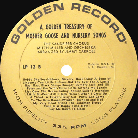The Sandpiper Chorus, Mitch Miller & His Orchestra : A Golden Treasury Of Mother Goose And Nursery Songs (LP, Album)
