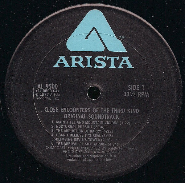 John Williams (4) : Close Encounters Of The Third Kind (Original Motion Picture Soundtrack) (LP, Album, Ter)