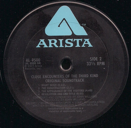 John Williams (4) : Close Encounters Of The Third Kind (Original Motion Picture Soundtrack) (LP, Album, Ter)