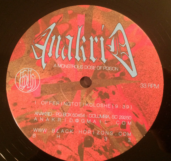 Anakrid : A Monstrous Dose Of Poison (LP, Ltd)