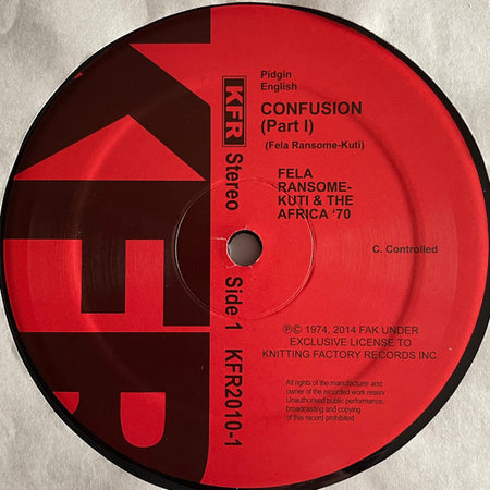 Fela Ransome-Kuti* & The Africa 70* : Confusion (LP, Album, RE)