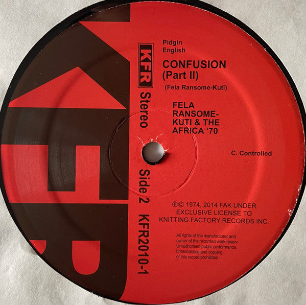 Fela Ransome-Kuti* & The Africa 70* : Confusion (LP, Album, RE)