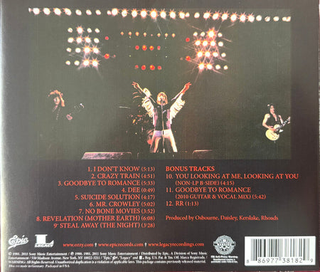 Ozzy Osbourne : Blizzard Of Ozz (CD, Album, RE, RM, RP)