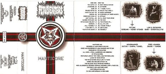 Fetus Eaters : Manticore (Cass, Album, Ltd, Num)