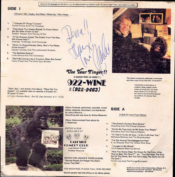 Jackie Martling : Goin' Ape! (LP)