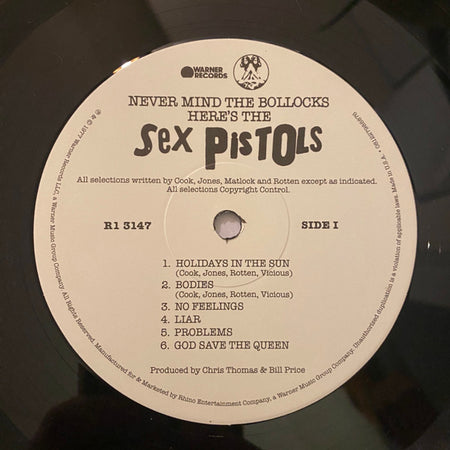 Sex Pistols : Never Mind The Bollocks Here's The Sex Pistols (LP, Album, RE, 180)