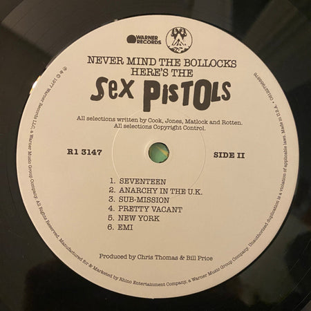 Sex Pistols : Never Mind The Bollocks Here's The Sex Pistols (LP, Album, RE, 180)