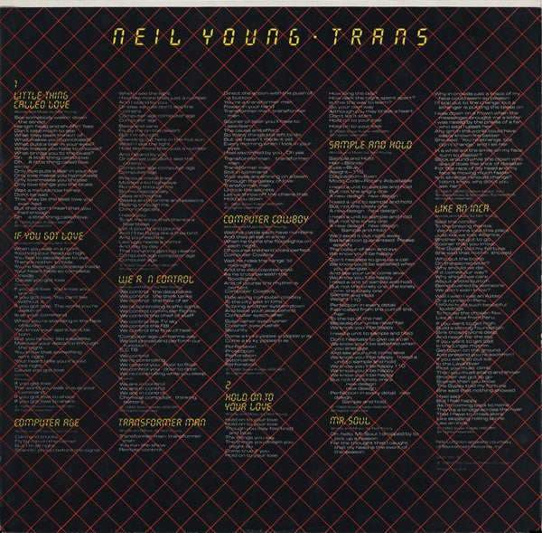 Neil Young : Trans (LP, Album, Ltd, M/Print, Qui)