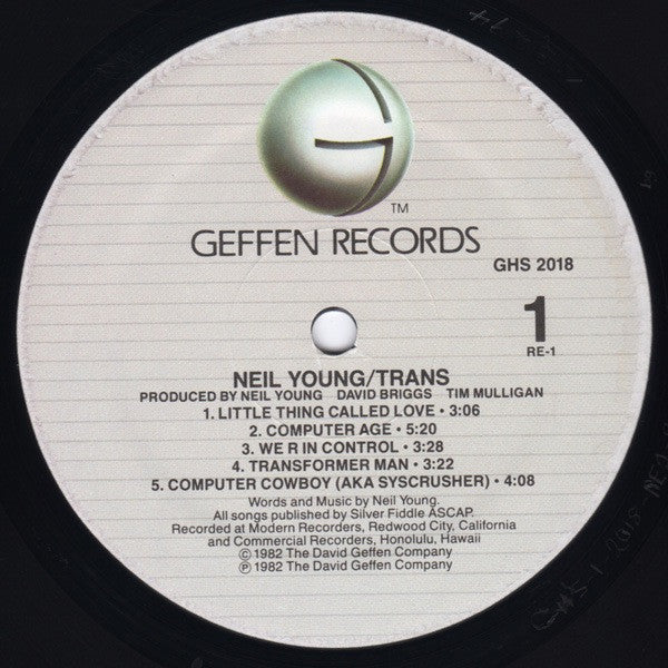 Neil Young : Trans (LP, Album, Ltd, M/Print, Qui)