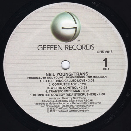 Neil Young : Trans (LP, Album, Ltd, M/Print, Qui)