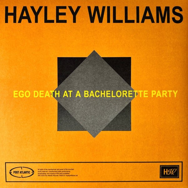 Hayley Williams : Ego Death At A Bachelorette Party (2xLP, Album, Ltd, Yel)