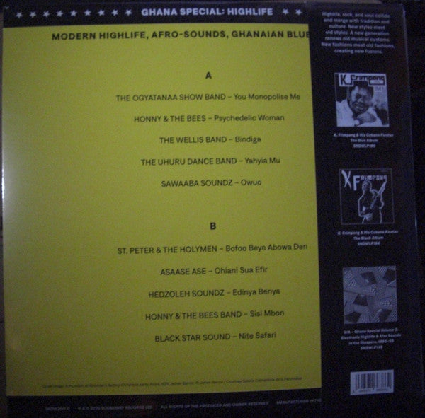 Various : Ghana Special Highlife - Modern Highlife, Afro-Sounds, Ghanaian Blues 1967-76 (LP, Comp)