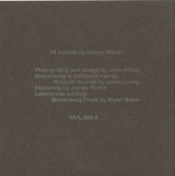 Kelsey Wilson : Secular Music  (CDr, Ltd, Num, RE)