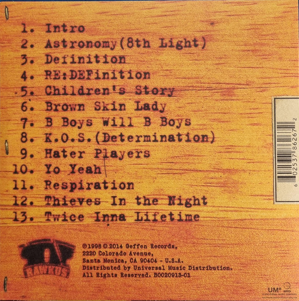 Black Star : Mos Def & Talib Kweli Are Black Star (LP, Album, Ltd, Pic, RE, RP, Two)