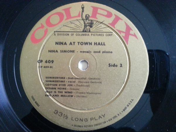 Nina Simone : Nina Simone At Town Hall (LP, Album, Mono, SR-)