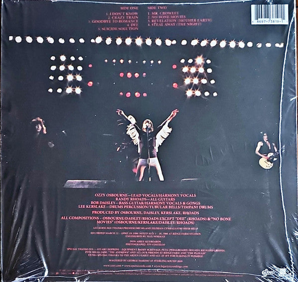 Ozzy Osbourne : Blizzard Of Ozz (LP, Album, RE, RP, 180)