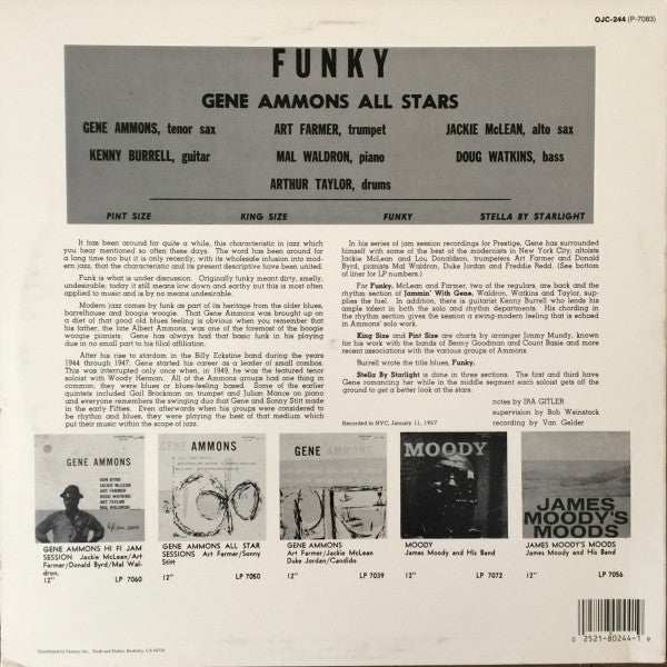 Gene Ammons : Funky (LP, Album, RE)