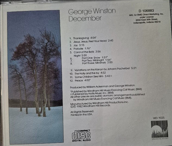 George Winston : December (CD, Album, Club)