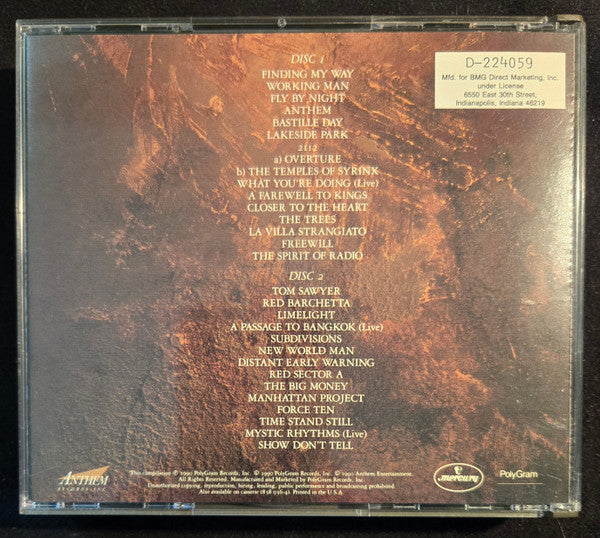 Rush : Chronicles (2xCD, Comp, Club, RE)