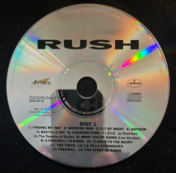 Rush : Chronicles (2xCD, Comp, Club, RE)