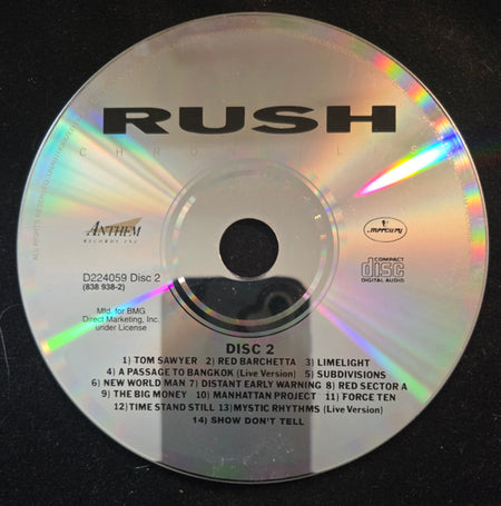Rush : Chronicles (2xCD, Comp, Club, RE)