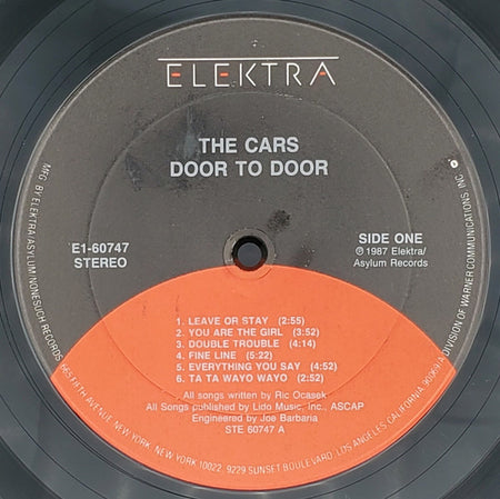 The Cars : Door To Door (LP, Album, Club, CRC)
