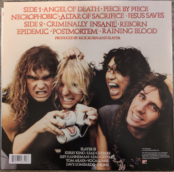 Slayer : Reign In Blood (LP, Album, RE, RM, 180)