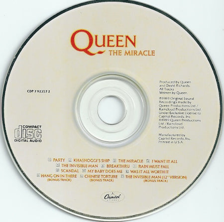Queen : The Miracle (CD, Album)