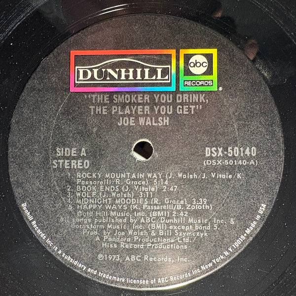 Joe Walsh : The Smoker You Drink, The Player You Get (LP, Album, Ter)