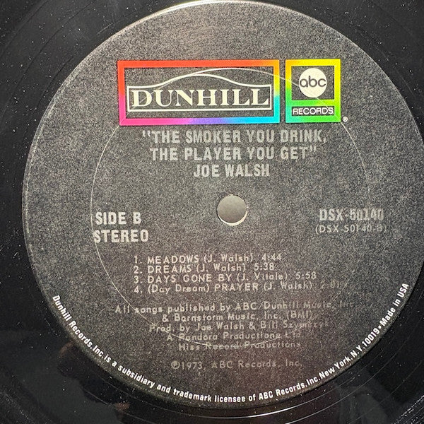 Joe Walsh : The Smoker You Drink, The Player You Get (LP, Album, Ter)