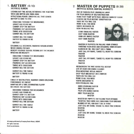 Metallica : Master Of Puppets (CD, Album, RE, SRC)
