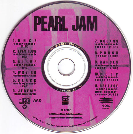 Pearl Jam : Ten (CD, Album, Pit)