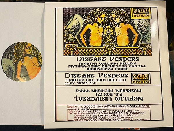 Timothy William Hellem, Mythra-Sonic Orchestra* And The Annustassi Choir : Distant Vespers (LP, Album, Ltd, Num, RE)