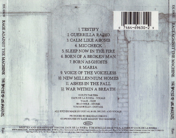 Rage Against The Machine : The Battle Of Los Angeles (CD, Album)
