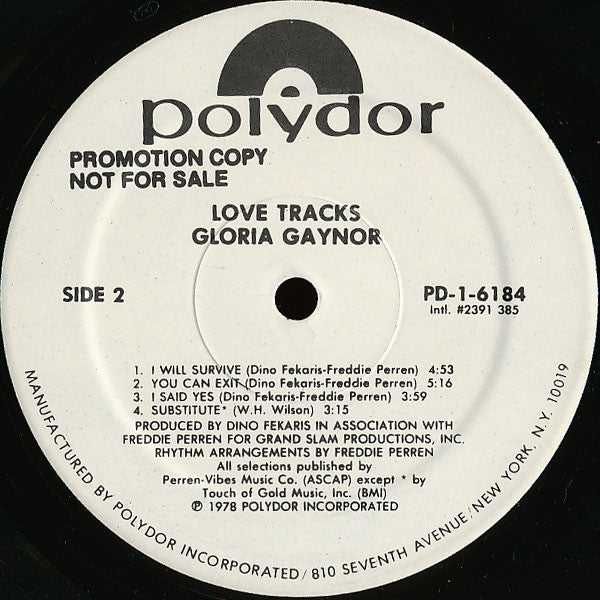 Gloria Gaynor : Love Tracks (LP, Album, Promo)