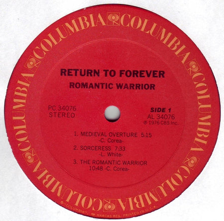 Return To Forever : Romantic Warrior (LP, Album, RP, Ter)