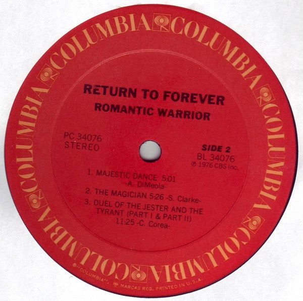 Return To Forever : Romantic Warrior (LP, Album, RP, Ter)