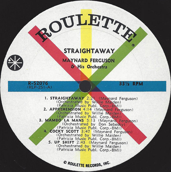 Maynard Ferguson : "Straightaway" Jazz Themes (LP, Album, Mono)