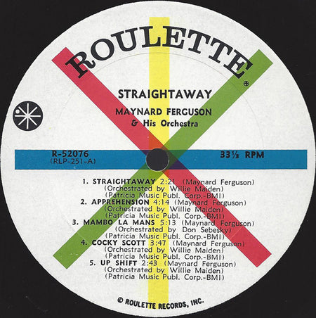 Maynard Ferguson : "Straightaway" Jazz Themes (LP, Album, Mono)