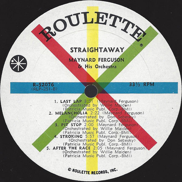 Maynard Ferguson : "Straightaway" Jazz Themes (LP, Album, Mono)