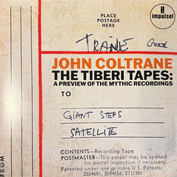 John Coltrane : The Tiberi Tapes: A Preview Of The Mythic Recordings (LP, Album, RSD, Mono)