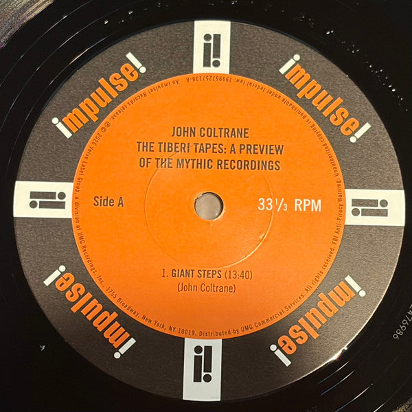 John Coltrane : The Tiberi Tapes: A Preview Of The Mythic Recordings (LP, Album, RSD, Mono)