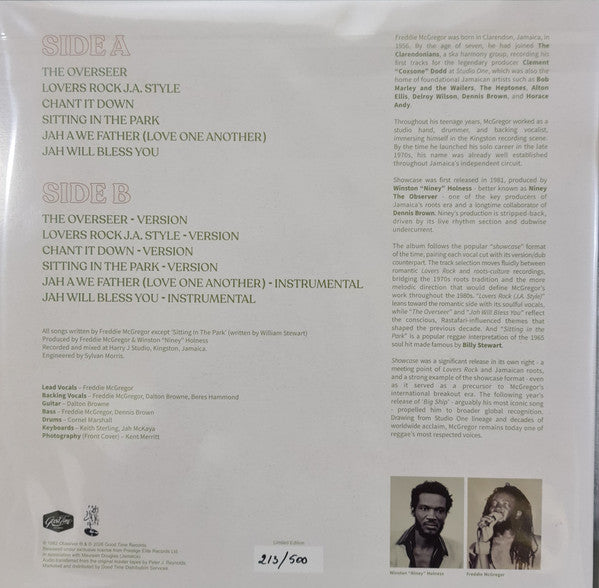 Freddie McGregor : Showcase (LP, Album, RSD, Ltd, Num, RE, Cle)