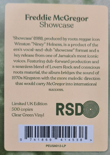 Freddie McGregor : Showcase (LP, Album, RSD, Ltd, Num, RE, Cle)