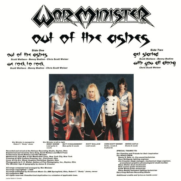 War Minister : Out Of The Ashes (12")
