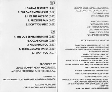 Melissa Etheridge : Melissa Etheridge (Cass, Album, SR,)