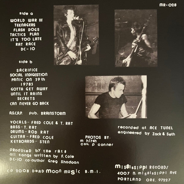 The Rats (5) : The Rats (LP, Album, RE, RP)