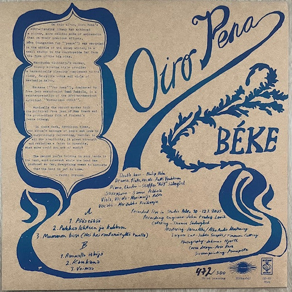 Oiro Pena : Béke (LP, Ltd, Num, 3rd)