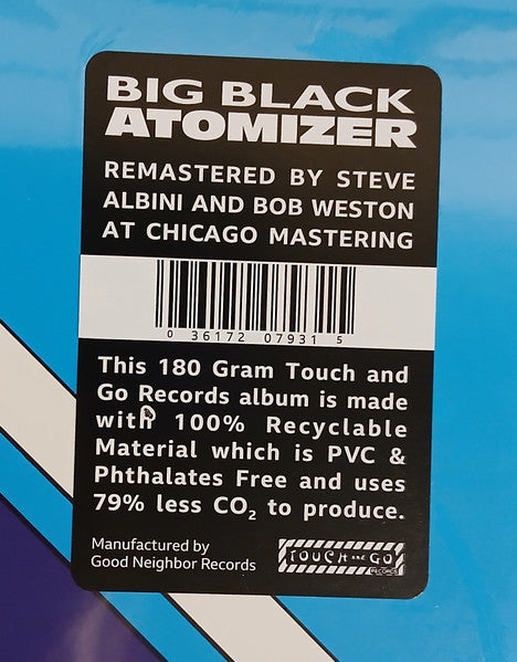 Big Black : Atomizer (LP, Album, RE, RM, 180)